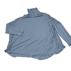 Marla Wynne Layers Women XL Light Gray Turtleneck Long Sleeve Top